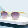 Interi occhiali da sole vintage da donna con borsa Twin Beams Occhiali rotondi Designer di marca Montatura in metallo Tonalità Occhiali da sole gafas de sol mu288o