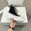 Tread Slick High Top Low Platform Height Increasing Sneaker Designers Oversized Shoes Leather White Rubber Lace-up Trainers Sneakers