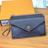 Kreditkorthållare Key Pouch Zippy Coin Purse Toppkvalitet Klassisk Män Kvinnor Unisex Pocket Fashiong Mini Wallet Handy Slim Bank med låda