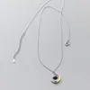 Necklace Personality Astronaut Pendant 925 Silver Jewelry Minimalism Chocker Kolye Vintage Collier Bijoux Femme Charm Necklace Q0531