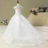 wholesale Hot Pageant Dresses for girls Formal Customize New Style Appliques Lace Flower Girl Dress With Court Train