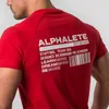 جديد الصيف أزياء ALPHALETE رجالي قصيرة الأكمام تي شيرت كمال الاجسام واللياقة البدنية رجالي صالات رياضية الملابس تجريب القطن تي شيرت الرجال 1