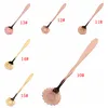 Bloemvorm roestvrij staal thee lepels goud rose cherry bloesems zonnebloem koffie lepel creatieve vintage dessert scoop bestek DBC BH4098