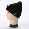 New Winter Beanie Hat Unisex Beanie Soft Knitted Hat Wireless Bluetooth 5.0 Smart Cap Stereo Headphone Headset with LED Light