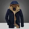 Parkas con capucha de invierno para hombre, chaqueta gruesa con forro de piel, abrigo informal para hombre, abrigos desmontables, chaqueta Masculina de talla grande 4XL 220105