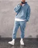 Мужские спортивные костюмы 2021 Мужской спортивный костюм Polar Fleece Loose Fashion Fashion Hoodie And Sweatpants Casual Style