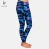 LetsFind 220GSM Dupla Lado Escovado Leite Impressão de Seda Mulheres Leggings Bonita Galáxia Imprimir Cintura alta Plus Size Fitness Leggings H1210