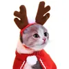 Animal de compagnie Noël Set Chat Chien Mode Chapeau Couvre-chef Écharpe Cape Transformation Nouvel An Cape Vêtements De Noël DHL Gratuit