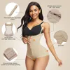 Hexin Vrouwen Volledige Body Shapewear Onderborst Afslanken Modellering Strap Fajas Postpartum Girdle Tummy Control Body Shaper Butt Lifter 201222