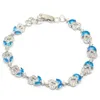 bracelets bleu topaz silver
