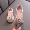 Girls Leather Shoes Princess Spring New Non-Slip Soft Bottom Wear-Resistant Little Baby Sequined Children's Shoes