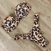 Popular Bikini Solid Leopard Print Polka Dot Leaf Print Split Swimsuit Women's Swimsuit Bikini 220106