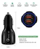 QC 3.0 Snabbbil Laddare Dubbla USB-portar 6A Strömadapter Fast Adaptiva bilar Laddare för Huawei Xiaomi iPhone 12 Mini Samsung S8 Note 8 GPS-tablett med paket