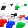 Silicone Crâne Originalité Pipe En Verre Mini Portable Nettoyage Pratique Amovible Lisse Fumer Pipes Multi Couleur Options Vente Chaude 4nt F2