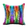 Magic Pillowcase Sequins Throw Pillow Mermaid 4545cm Cushion Cover Decorative Reversible Sequin Pillowcover for Sofa Decorative T200601