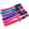 2021 Fashion Pet Collar Soft Nylon Söt liten hundkatt Använd halsbandskrage med klockor Justerbara husdjur Leverantör Rainbow Color Chihuahua