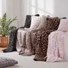 Couvertures demi-laine couverture de mouton tricoté léopard peluche pieds nus literie de rêve article 7558084