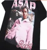 Erkekler Yeni ASAP Rocky Shirt Hip Hop Street Giyim Harajuku Vintage Grafik Baskılı Sıradan Pluz Boyut Kısa Kollu Tee