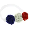 Baby Meisjes Hoofdbanden 3 Roze Bloemen Kinderen Amerikaanse onafhankelijkheid Hoofdband Nationale Dag Viering haarbanden Kinderen Haaraccessoires KHA1721645