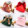 Bruiloft Gift Wrap Candy tas met lint 11.4 * 10 * 4.5cm wit kraftpapier Dank u bruiloften Feestartikelen en geschenken Tassen 232 N2