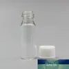 100 pçs / lote 1ml / 2/3 / 5 / 10ml perfume frascos de óleo essencial clara tampa de vidro branco tampa branca com tampão de rolha para cosméticos