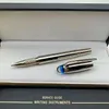 Promotion Black ballpoint pen / roller ball pens with Blue Crystal Head Calligraphy ink Fountain pen For birthday Gift No Box