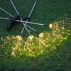 LED Solar Fajerwerki Światła Outdoor Wodoodporna Wodoodporna Garlandia 90/150 LEDS Light String Garden Lawn Street Christmas Decoration 201211