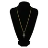 hip hop croix diamants pendentif colliers pour hommes femmes Religion Christianisme collier de luxe bijoux plaqué or cuivre zircons Cu293W