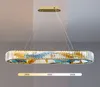 Chinese Style Modern Dining Room Bedroom Study Creative Enamel Chandeliers Oval light fixture