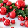 6cm 30pcs ornamenti a sfera in plastica trasparente palle di Natale decorazioni natalizie per la casa ciondolo albero di Natale 201203