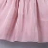 Robe décontractée rose pour petites filles, tenue de soirée pour enfants de 2 à 8 ans