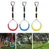 Kids extérieurs anneaux de gymnastique swing swing ajusté anneaux swing ajusté arrière coloré durable pour ninja kit de parcours d'obstacle camping8564754