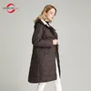 MODERNE SAGA Femmes Manteau Printemps Mince Rembourré Veste Polyester Automne Femmes Longue Veste À Capuche Femme Parka Dames Pardessus 201201