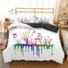Homesky Bedding Set Piano Keyboard Music Note Duvet Cover Queen Size Bed Linne Comforter 100% Microfiber Bedding Sets 201021