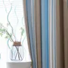 Rideau d'ombre à rayures de tissage de trois couleurs Rideaux transparents à vagues minimalistes Rideaux d'écran en tulle Living ZH029-4 Y200421