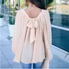 Summer Spring Plus Size Women Chiffon Shirts Vintage Bow Neck Blus Shirt Loose Chiffon Bluses Tops Pure Top Jumpers LJ200810