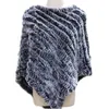 rabbit fur poncho cape