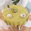 Cotton Linen Table Cloth Round Wedding Party Cover Nordic Coffee Tablecloths Home Kitchen Decor