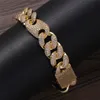 16 mm 78 cali Nowy projekt mody Gold PlATED Micro ustawienie CZ Cuban Bracelets łańcuchy dla mężczyzn moda biżuterii biżuterii prezent 9147975