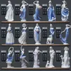 European Ceramic Beauty Figur Home Desktop Einrichtung Handwerk Dekoration Western Lady Girls Porzellanhandwerk Ornament Mi Mi T200331