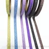 6 st/set glitter washi tejp set olika färger japanska brevpapper scrapbooking dekorativa band självhäftande bandkvalitet