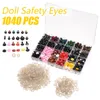 1040 шт., 6 мм, 14 мм, пластиковые защитные коробки для глаз и носа для куклы плюшевого мишки, плюшевые игрушки в виде животных, аксессуары для изготовления кукол своими руками 2012033482032