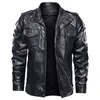 Veste en cuir d'hiver pour hommes New Men Casual Loose PU Vintage Bomber Jacket Thick Fashion Windbreak Coat Male Clothing 5XL 201218