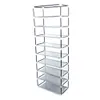 10 레이어 홈 9 그리드 간단한 방해 신발 캐비닛 비직 기숙사 조립 된 신발 보관 주최자 Engeryway Shoe Shoe Shoe Rack Shelf 201109