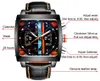 Automatic Self Wind Mechanical Genuine Leather Stainless Steel Black Orange Blue Casual Perspective See Through Men Watch 201218303B