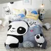 Svetanya Bear Panda Cotton Bedリネン漫画寝具セット（枕カバーフラットまたはフィットシートブランケットカバー）ダブルクイーンツイン201127