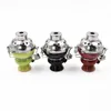 Groothandel - 1pc / lot shisha keramische kom met metalen windhoes en houtskoolscherm waterpijp kom 5 kleuren beschikbaar Shisha folie slang houtskool1