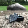 Draagbare zakformaat nieuwe stijl mini metalen poker perzik hart vorm pijp sleutelhanger rookpijp aluminium pijp
