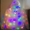 Mäns Jackor Led Kvinnor Män Lysande Färgrik Kall Kläddans Unisex Lights Halloween Party Solid Färg Casual Coats