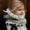 2016 Inverno Bambini Volpe Orecchie Handmade Beanie Cappello Sciarpa Imposta per 1 ~ 10 Anni Bambini Ragazze Sciarpe Spedizione Gratuita Y200110